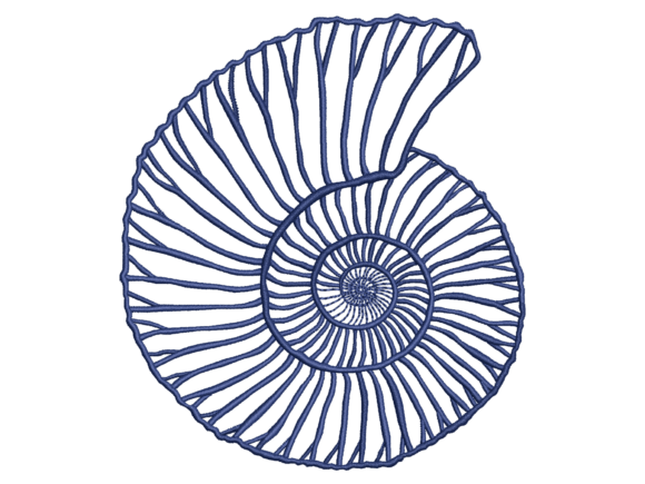 Ammonite Spiral Embroidery Design Review for Small Business Branding