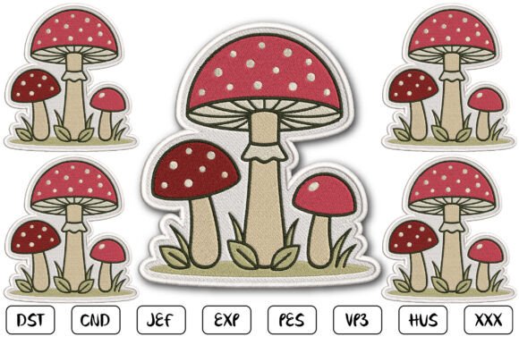 Charming Woodland Vibes: Mushroom Trio Patch Embroidery Review