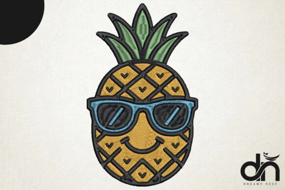 Cool Pineapple Sunglasses Embroidery