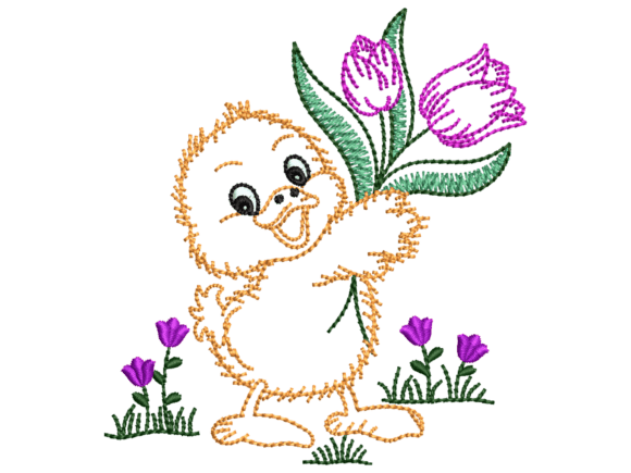 Cute Chick Tulip Embroidery: A Designer’s Review for Personalized Gift Makers