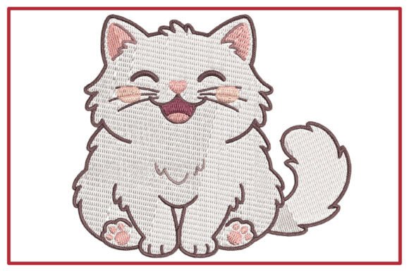 Cute Fluffy Cat Embroidery Design Review