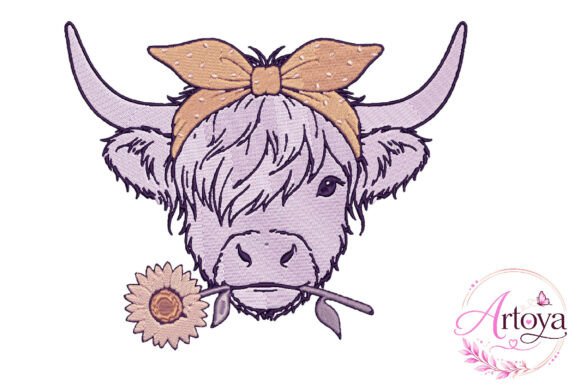 Cute Highland Cow Embroidery Design Review