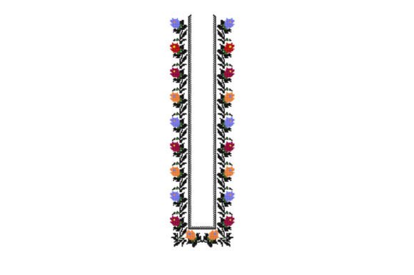 Flowers Neckline Cross Stitch Embroidery Review