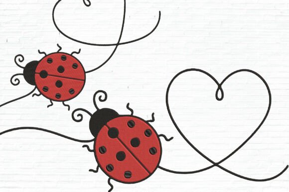 Ladybug Line Embroidery Design Review