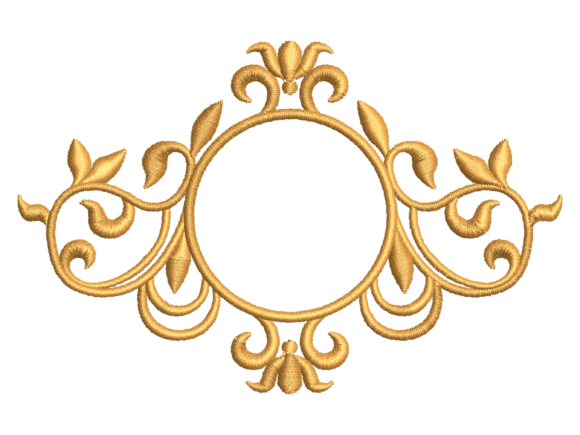 Ottoman Round Frame Embroidery