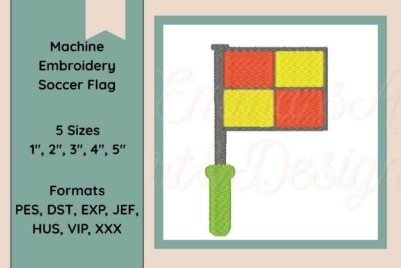Soccer Corner Flag Embroidery for Holiday Crafts