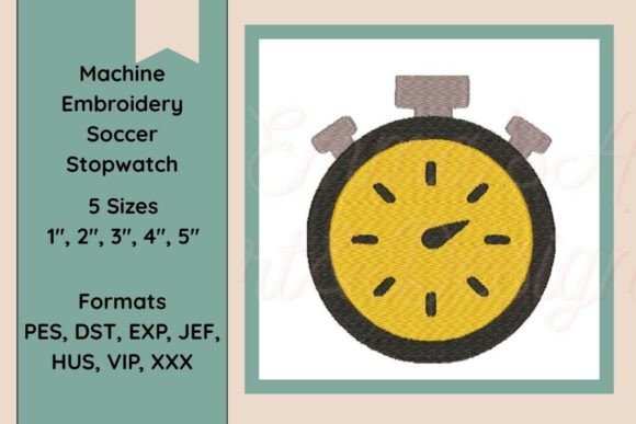 Soccer Stopwatch Embroidery: A Sporty Design for Etsy Sellers