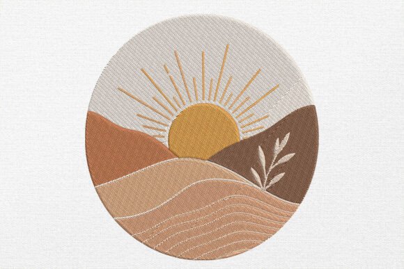 Sunrise Landscape Embroidery Design: A Craft Fair Review