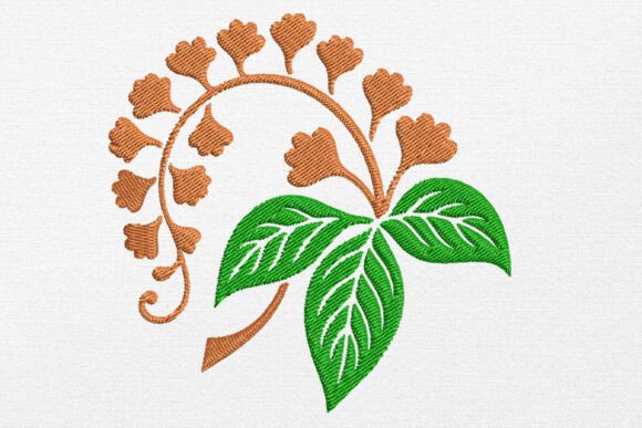 Vine Embroidery Design: A Minimalist Floral Touch for Modern Apparel