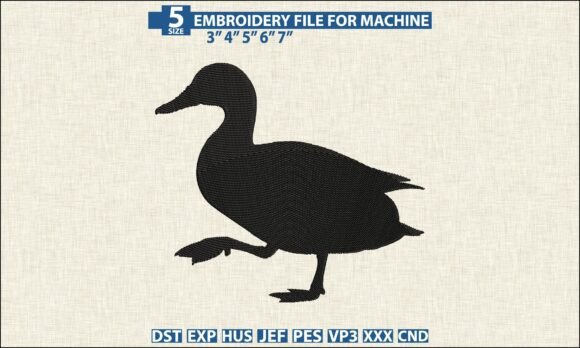 Walking Duck Animal Embroidery: A Versatile Design for Small Business Branding